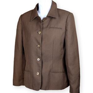 Harve Bernard Brown Black Tweed Blazer 8 (Please see pics)